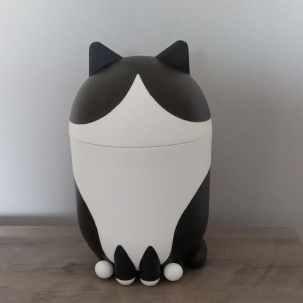 IKEA GREJSIMOJS Black and White Cat Container 🐈‍⬛🐈‍⬛🐈‍⬛